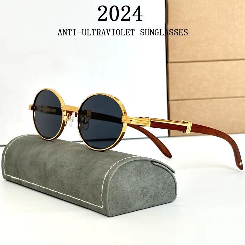 2024 Oval Sunglasses Women Luxury Vintage Sunglasses for Men Retro Luxe Fashion Glasses Lunette Soleil Femme Gafas De Sol Hombre