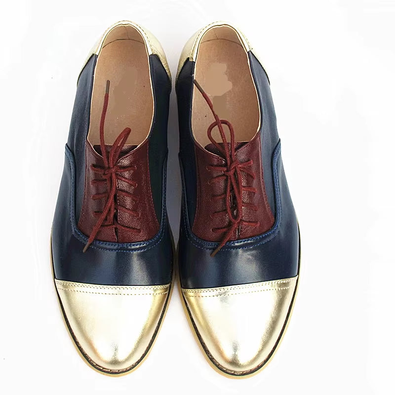 Genuine Leather Oxford Shoes Loafers for Woman Sneakers Female Oxfords Luxury Formal Single Strap Shoes Woman Spring Summer