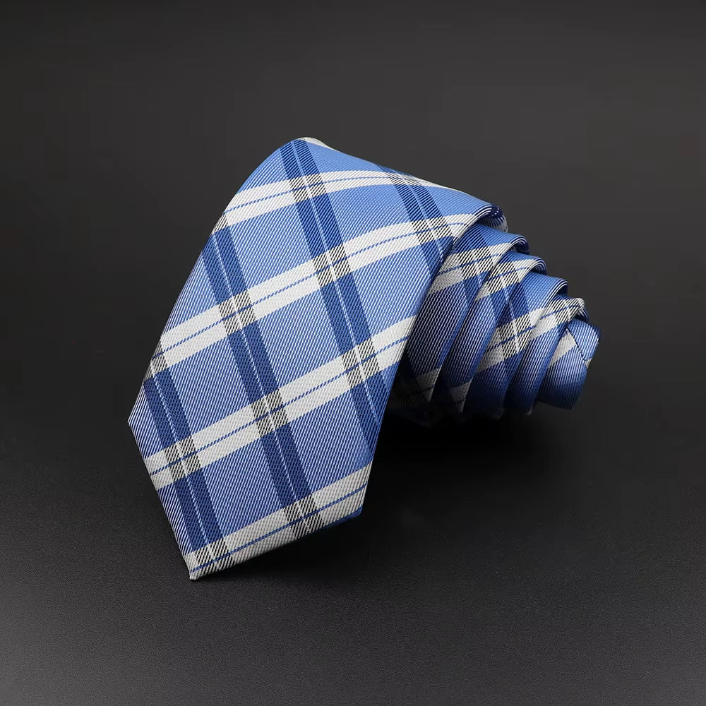 Casual Ties for Men Jacquard Striped Plaid Paisley Necktie Polyester Narrow Tie Skinny Suit Shirt Gift Accessory Gift Cravate