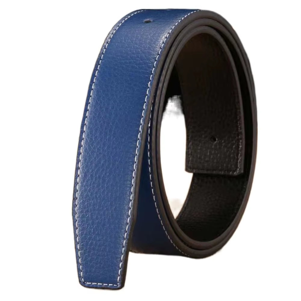 3.7Cm Luxury Replace Strap Durable Trouser Jeans Belt Decor Waistband No Buckle Belt Leather Belt Strap Genuine Leather