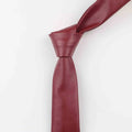 Fashion Pu Leather Men Patchwork Tie Female Necktie Red Gold Silver Adult Cravate Homme Wedding Party Ties for Men