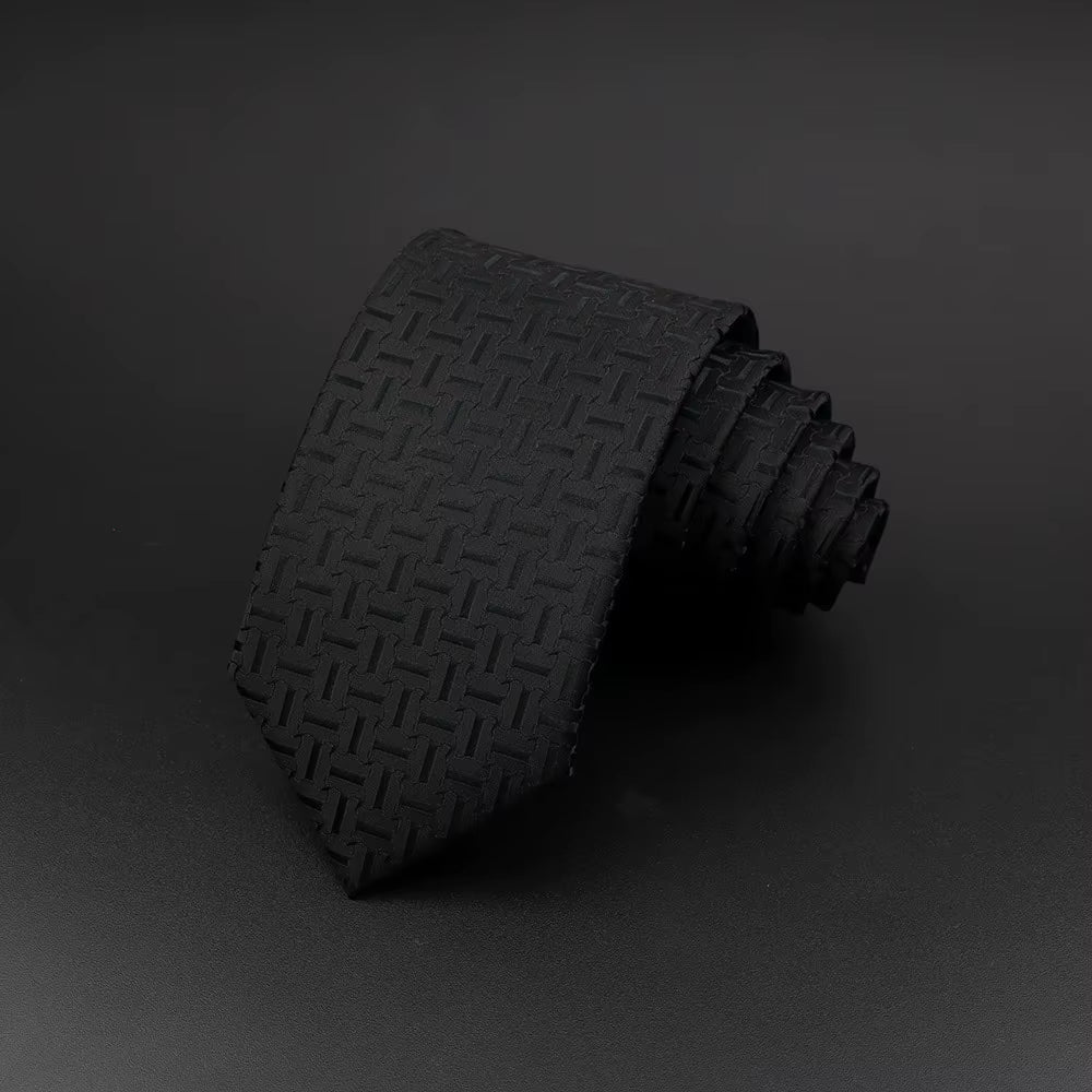 Casual Ties for Men Jacquard Striped Plaid Paisley Necktie Polyester Narrow Tie Skinny Suit Shirt Gift Accessory Gift Cravate