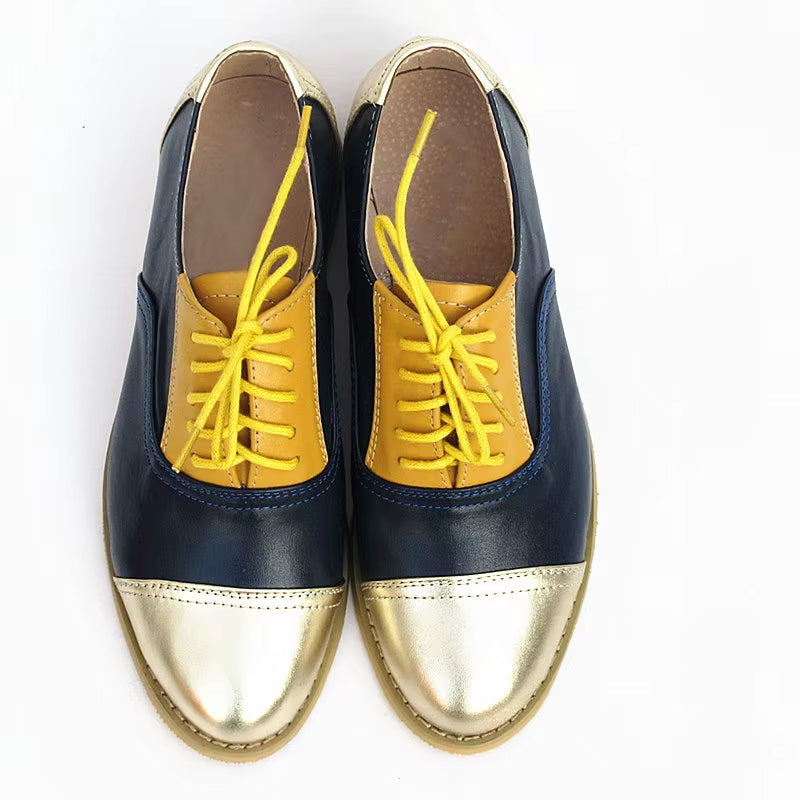 Genuine Leather Oxford Shoes Loafers for Woman Sneakers Female Oxfords Luxury Formal Single Strap Shoes Woman Spring Summer