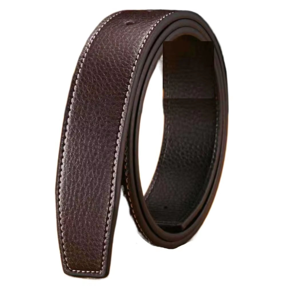 3.7Cm Luxury Replace Strap Durable Trouser Jeans Belt Decor Waistband No Buckle Belt Leather Belt Strap Genuine Leather