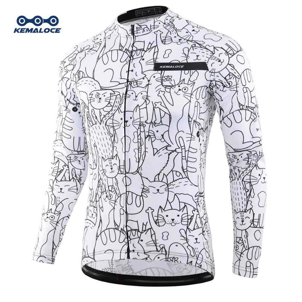 Cycling Jersey Long Sleeves Men&Women White MTB Jersey 2023 Bicycle Shirt Team Bike Wear Summer Premium Cycle Clothes