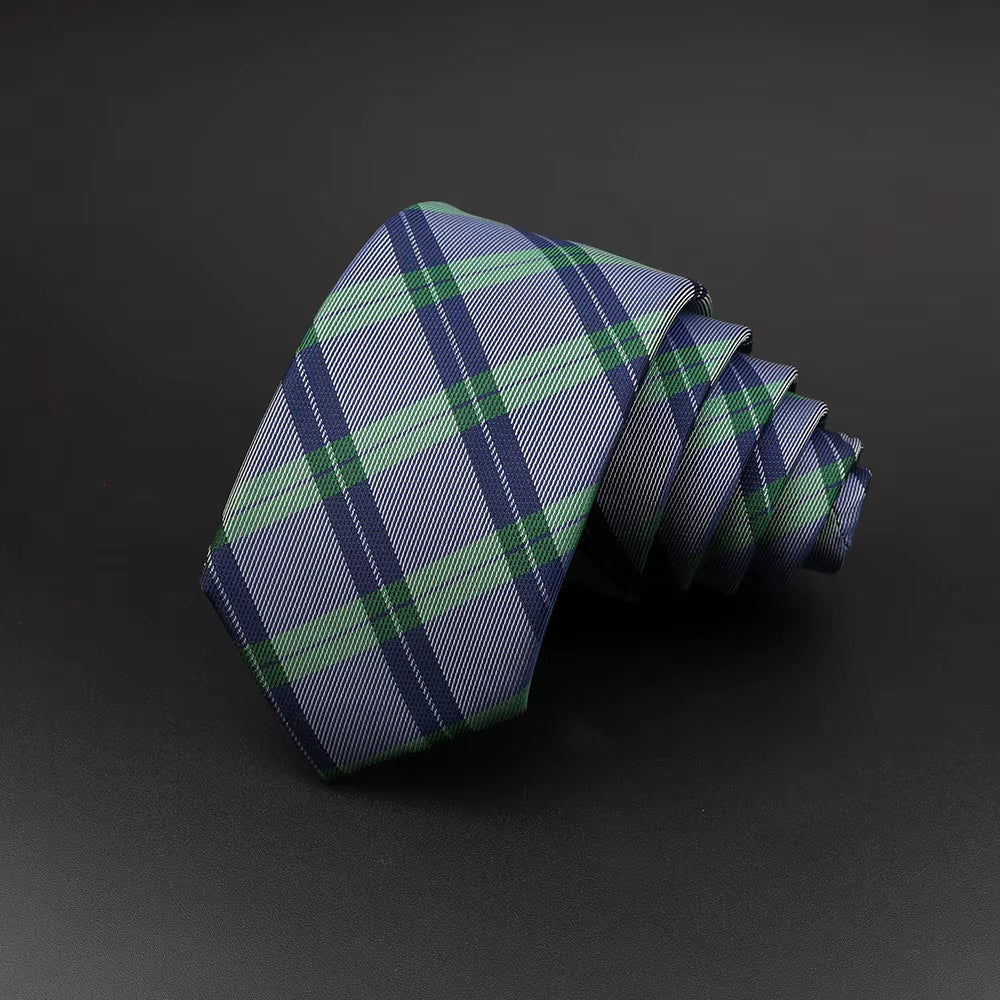 Casual Ties for Men Jacquard Striped Plaid Paisley Necktie Polyester Narrow Tie Skinny Suit Shirt Gift Accessory Gift Cravate