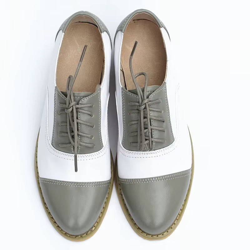 Genuine Leather Oxford Shoes Loafers for Woman Sneakers Female Oxfords Luxury Formal Single Strap Shoes Woman Spring Summer