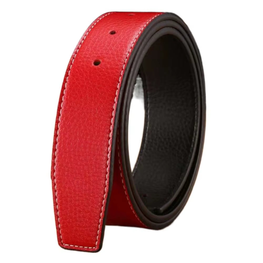 3.7Cm Luxury Replace Strap Durable Trouser Jeans Belt Decor Waistband No Buckle Belt Leather Belt Strap Genuine Leather