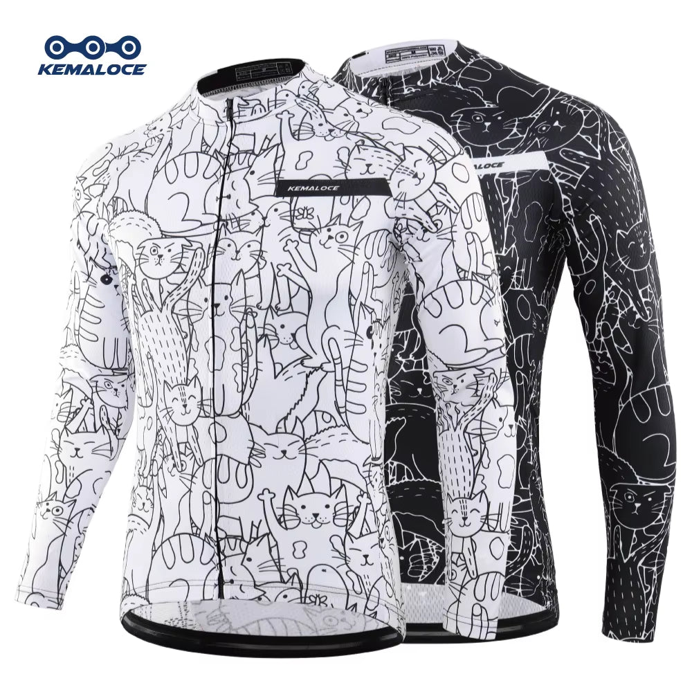 Cycling Jersey Long Sleeves Men&Women White MTB Jersey 2023 Bicycle Shirt Team Bike Wear Summer Premium Cycle Clothes