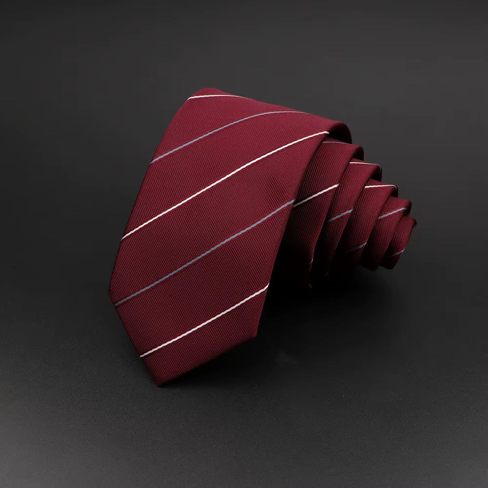 Casual Ties for Men Jacquard Striped Plaid Paisley Necktie Polyester Narrow Tie Skinny Suit Shirt Gift Accessory Gift Cravate