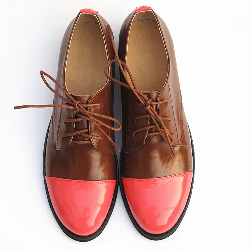 Genuine Leather Oxford Shoes Loafers for Woman Sneakers Female Oxfords Luxury Formal Single Strap Shoes Woman Spring Summer