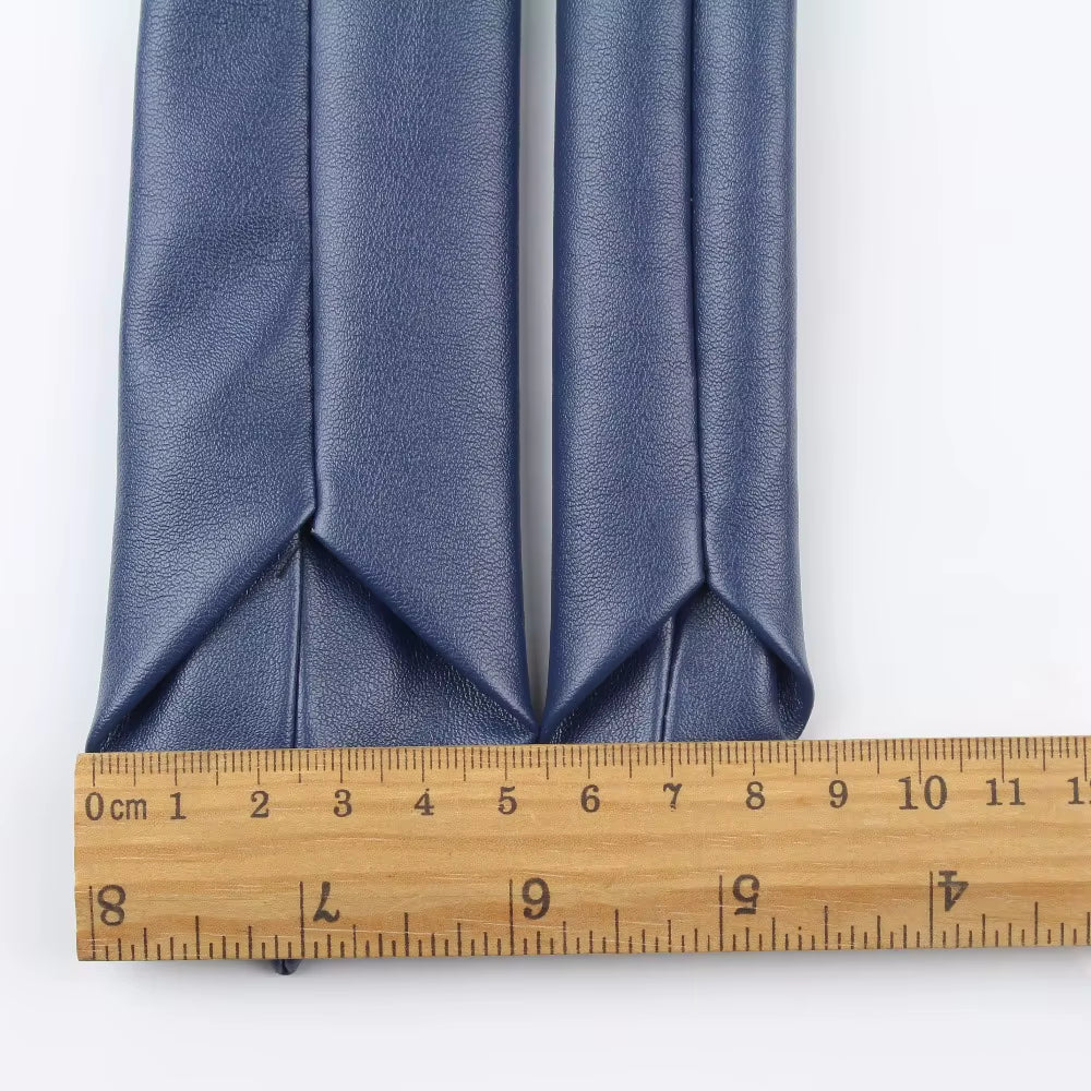 Fashion Pu Leather Men Patchwork Tie Female Necktie Red Gold Silver Adult Cravate Homme Wedding Party Ties for Men