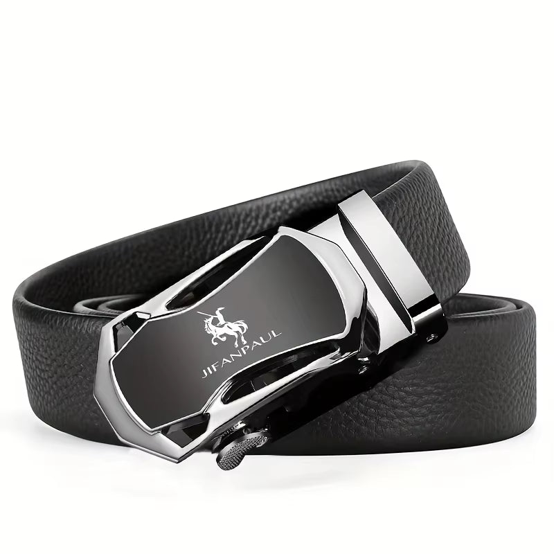 JIFANAUL Men'S Famous Brand Belt High Quality Leather Luxury Belt Metal Automatic Buckle Belt Business Leisure Fashion Belt